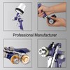 Throohills Professional HVLP Spray Gun, 1.4/1.7/2.0mm Nozzle HVLP High Atomization
