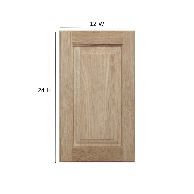 ONESTOCK 12W x 24H Unfinished Oak Kitchen Cabinet Door Replacement,