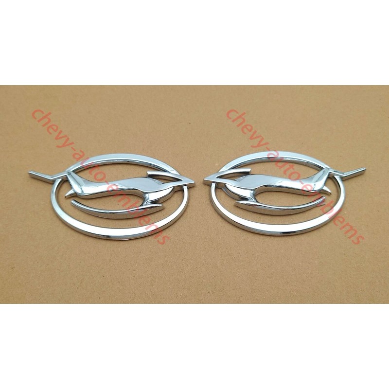 Truckemblems 2pcs Silver Impala Flying Left Right Side Pillar Emblem