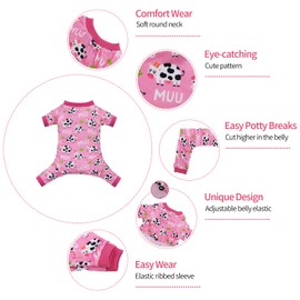 CuteBone Small Dog Pajamas Shirt Stretchy Summer Puppy Pjs Soft Cat Onesies Pet Clothes for Daily Wear DA31S