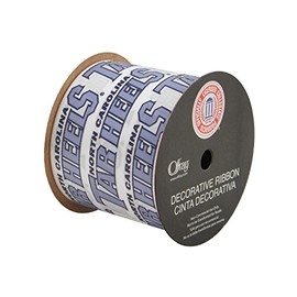 Offray University of North Carolina Tar Heels Fabric, 2-1/2" X 9FT Ribbon