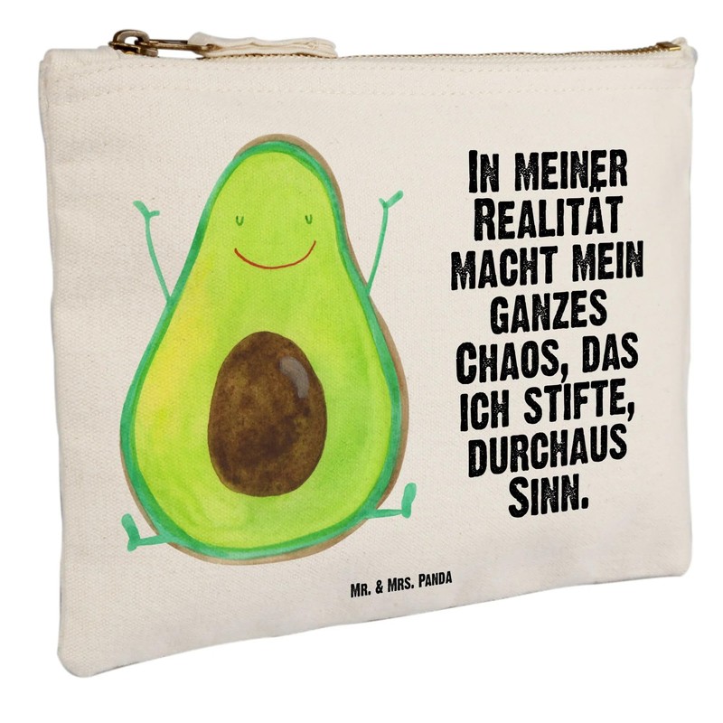 Mr. & Mrs. Panda Avocado Happy Make-Up Bag, White, Hand