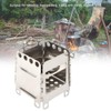 Portable Stove with Carrying Case, Stainless Steel Folding Stove Wood