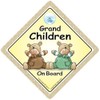 Grandchildren On Board Car Sign, Baby on Board Sign With