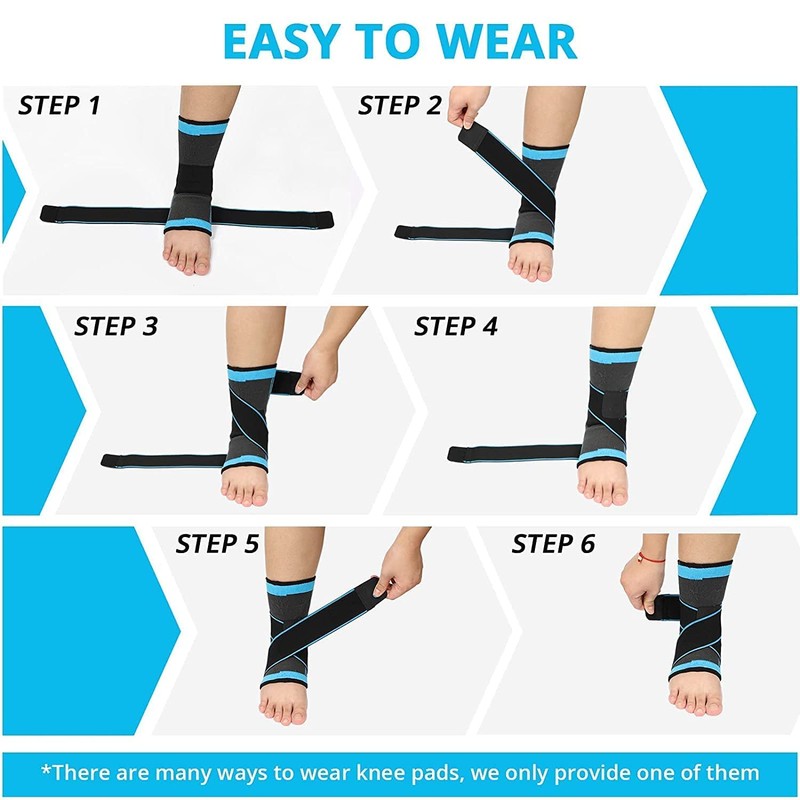 MILAIUN Ankle Brace, 1 Pair Adjustable Ankle Brace, Foot Bandage,