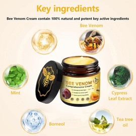 60 g bee venom complete cream, bee venom cream, bee venom ointment, bee venom skin care cream, visibly reduces blemishes and smooths the skin