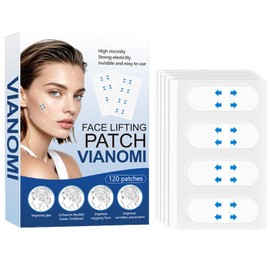 Shmian Invisible Face Lifting Tape - 120Pcs Double Sided Neck Lift Tape for Instant V-Shaped Jawline, Firming & Wrinkle Reduction, Waterproof Medical Grade Tapes (#120pcs)