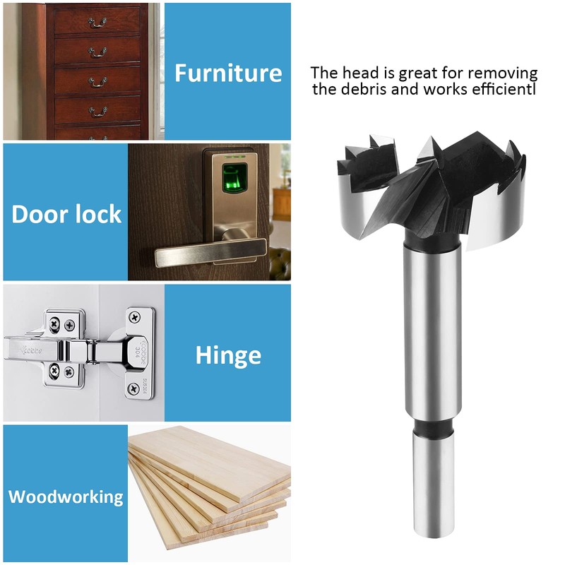 HPHOPE 22mm Forstner Bit, Forstner Drill Bit 22mm for Wood,