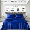 DECOLURE Satin Bed Sheets - 4 Piece Luxury Silky Queen