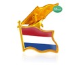 Rhungift 10 Pack Metal Netherlands Flag Lapel Pin Waving New