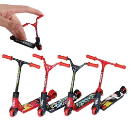 JDCMEI 4 Piece Scooter Children's Finger Toy Set, Mini Roller Toy, Fingertip Movement Learning Toy for Children, for Practice Grips and Tricks, Interactive Finger Toy