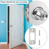 2 Pcs Round Corner Deadbolt Strike Plate, 1" X 2