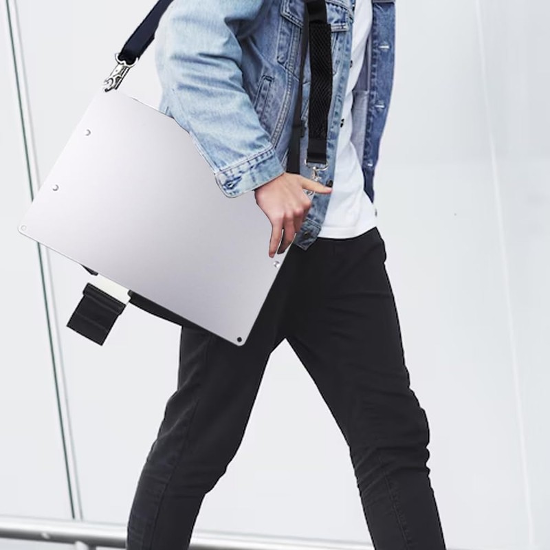 Aupawdy Clipboard A4, Aluminium Clipboard with 160 cm Adjustable Shoulder