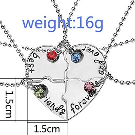 Guqqeuc Friendship Necklace for 4 Piece Best Friend Necklaces Gifts for Women Puzzle Piece Necklace for BFF Birthday Gifts for Womens