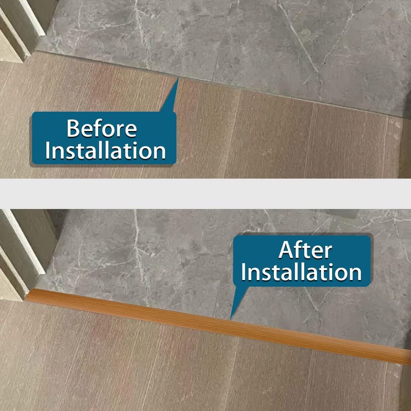 Floor Transition Strip 2" Self Adhesive Flat Vinyl Flooring Transitions