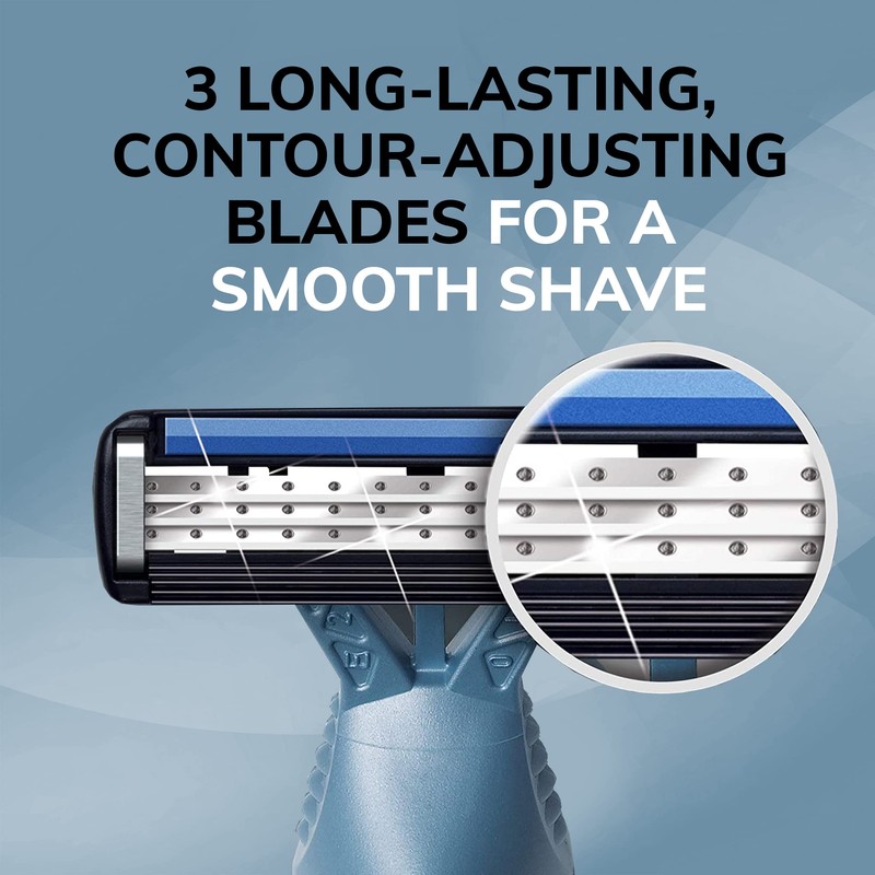 BIC Flex 3 Men’s Disposable Razors With 3 Blades, For