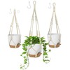 Macrame Plant Hangers for Indoor and Outdoor Use, Set of