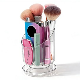 BQAN Acrylic Nail Brush Holder Desk Organizer for Makeup Brush Storage