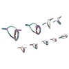 9PCS Lure Fishing Rod Guide Ring Set Stainless Steel Ceramic