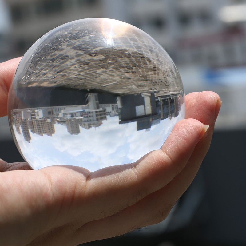 80mm Transparent Sphere K9 High Purity Photography Crystal Lens Ball