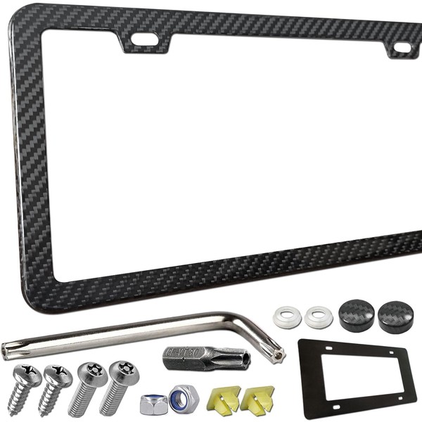 ZXFOOG ZXFOOG Carbon Fiber License Plate Frame- 100% Handcrafted Real