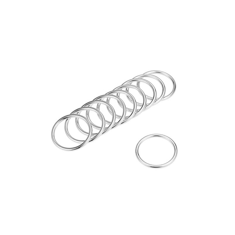 sourcing map O Ring Buckle 30mm(1.2") ID 3mm Thickness Zinc