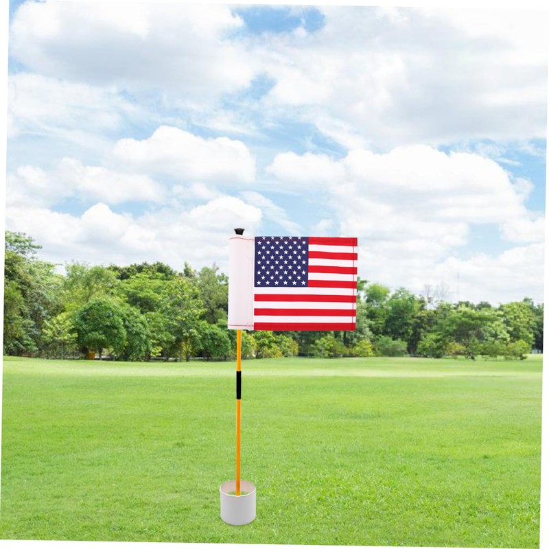 Sosoport Checkered Golf Flags for Practice Durable Mini Putting Green