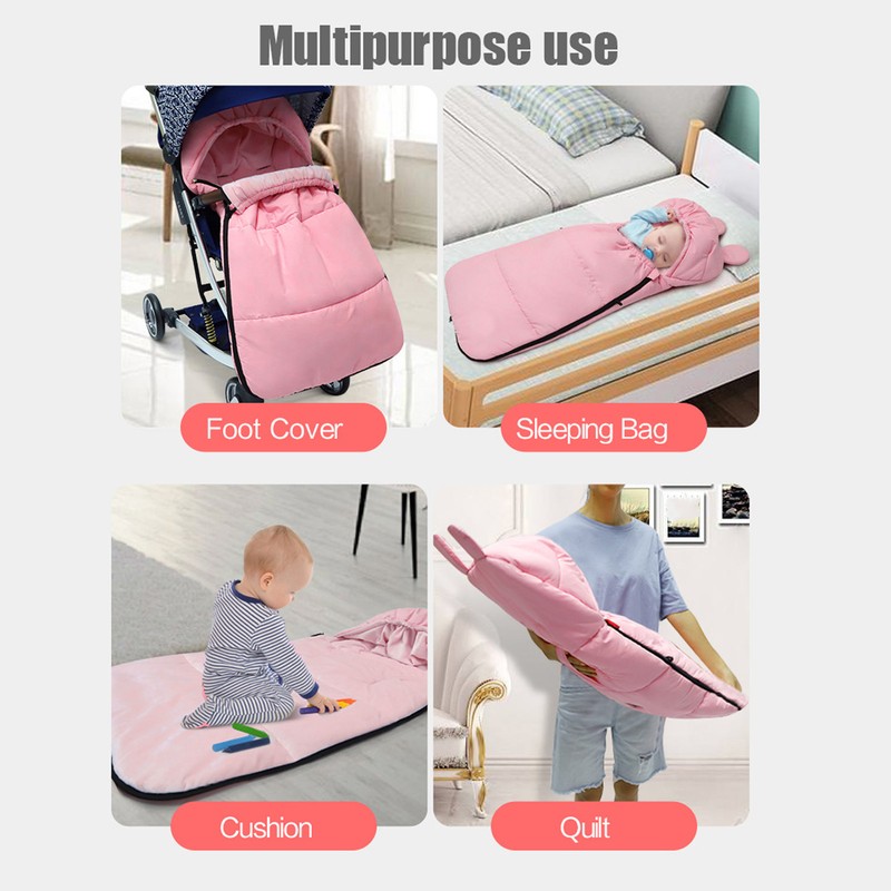 Universal Soft Baby Sleeping Bag Blanket Thicken Cushion Footmuff for