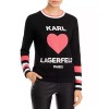 Karl Lagerfeld Paris Heart Sweater Black / Pink Size Small