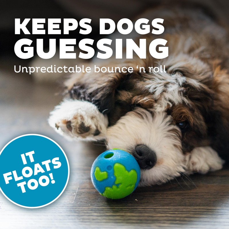 Outward Hound by Planet Dog Orbee-Tuff Planet Ball Blue/Green Treat-Dispensing