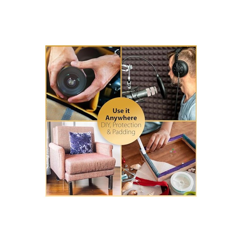 FoamTouch FoamTouch 4" x 24" x 72" Upholstery Foam, Charcoal