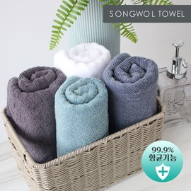 Songwol Towel Antibacterial Plain 150g Functional Towel Set of 10, White 10 Pieces / 송월타올 항균무지150g 기능성타월 10장세트, 백색10장