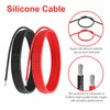 10 AWG Gauge Silicone Wire Electrical Cable（25ft red &25ft Black）