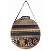 Shamandrum Bag Dark Colours Made of Ikat Woven Fabric Diameter