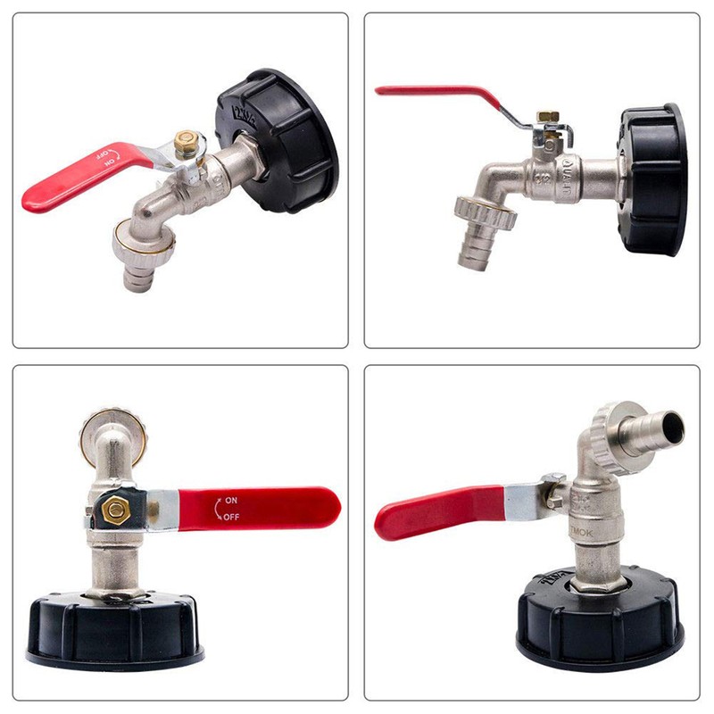 IBC Drain Tank Adapter for Brass Garden Tap with 12.7