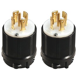 OCSParts L21-30P Grounding Locking Plug, 30A 120/208V AC, 4 Pole 5 Wire, cUL Listed, NEMA L21-30 (Pack of 2)