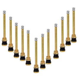 V-PRO (lot of 12) TR572 Truck Tire Valve Stem Wheels 22.5/24.5 for Rim Φ.625"".Holes L:4"", BRASS