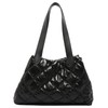 Gorcre Women's Quilted Mini Tote Bag, Glossy, Quilted Tote Bag,