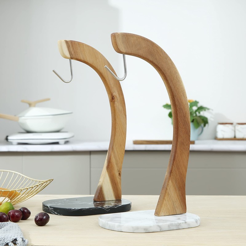 everous Banana Hanger black Marble Base,Modern Banana Holder Tree Stand