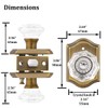 Gobrico Transparent Glass Door Knobset Interior,Privacy Diamond Crystal Door Lockset