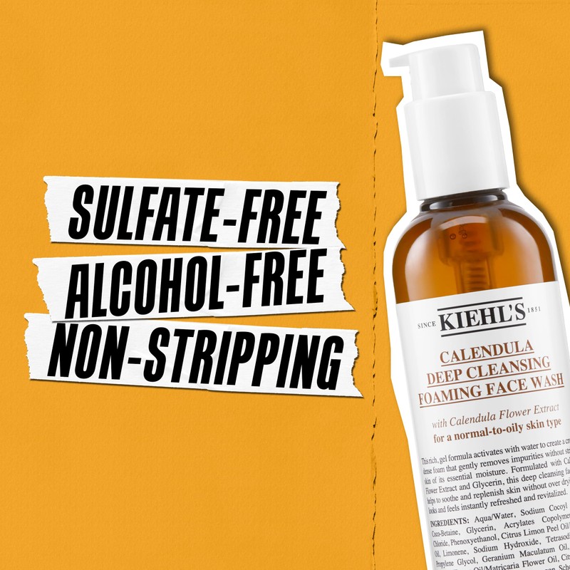 Kiehl's Calendula Deep Cleansing Face Wash, Balances Skin While Gently