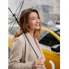 Parquet Clear Bubble Umbrella with Windproof Dome - Transparent Umbrella