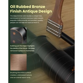 APPASO Kitchen Faucet with Water Filter, Without Water Filtration Device, Oil Rubbed Bronze 3-in-1 Kitchen Sink Faucet, High Arch 2-Handle 3-Way Kitchen Faucet with Pull-Down Sprayer