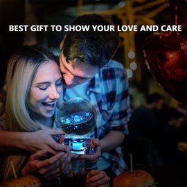 FIMAGO 3D Solar System Crystal Ball with LED Base Astronomy Night Light for Home Decor Best Gift for Girlfriend Wife Mom Women on Valentines Birthday Thanksgiving Anniversary