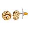 Napier 10mm gold pierced earring with post back closure featuring