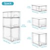 Vtopmart 3 Pack Clear Stackable Storage Drawers,Easy to Assemble Bathroom