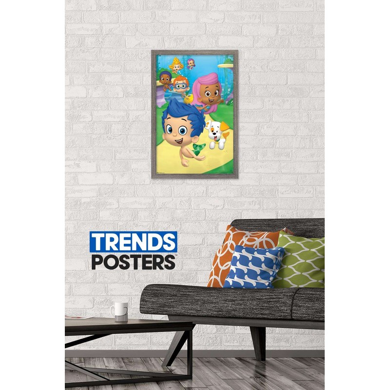Nickelodeon Bubble Guppies - Group 14x22 Poster - Barnwood Framed
