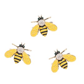 ORIESSE Bumblebee Car Decals 3pcs Yellow Bee Stickers 3D Metal Emblem Badge Women Car Decor Fun Prank Gift for Bug Lovers