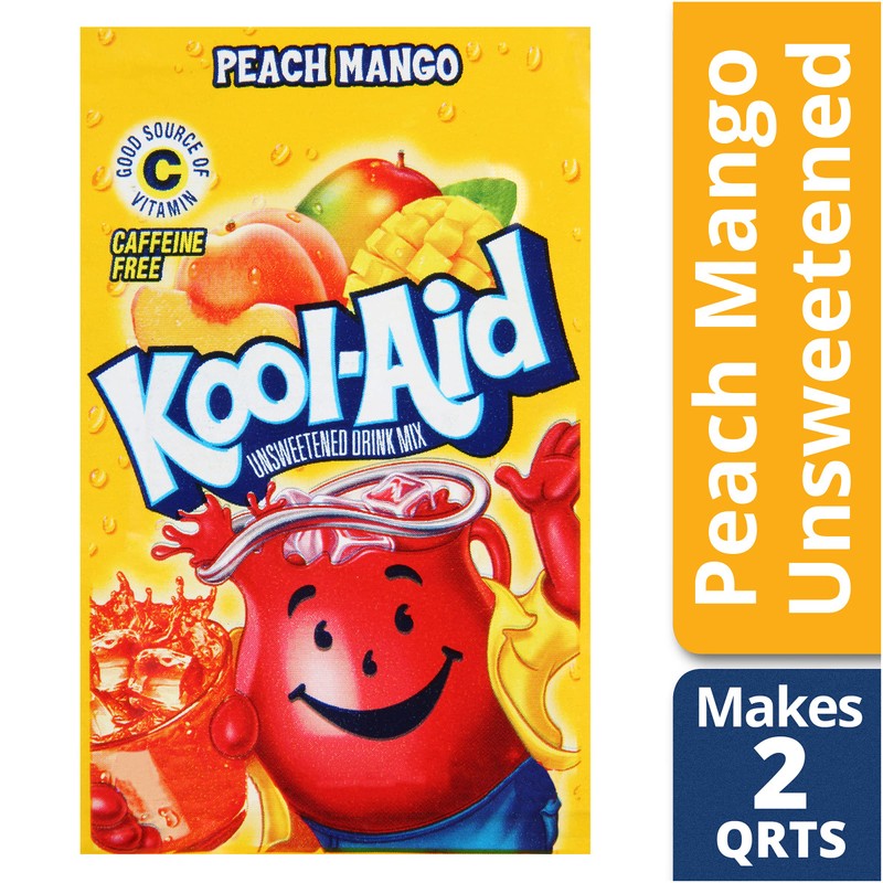 Kool-Aid Unsweetened Caffeine Free Peach Mango Zero Calories Powdered Drink
