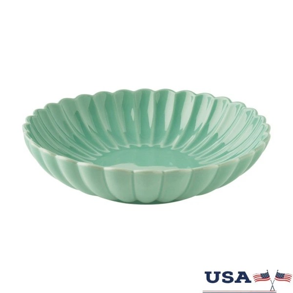 Unbranded Scalloped Stoneware Serving Bowl Dishwasher Microwave Safe Ideal Entertaining